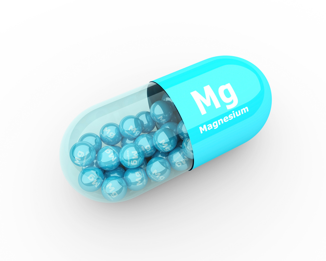 Magnesium tablett, kapsler, blå farge, Mg