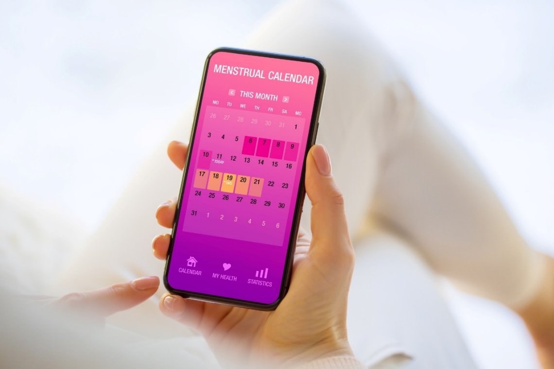 Menstruasjonskalender - en type mobilapplikasjon for beregning av menstruasjon, eggløsning og fruktbar periode for en kvinne.