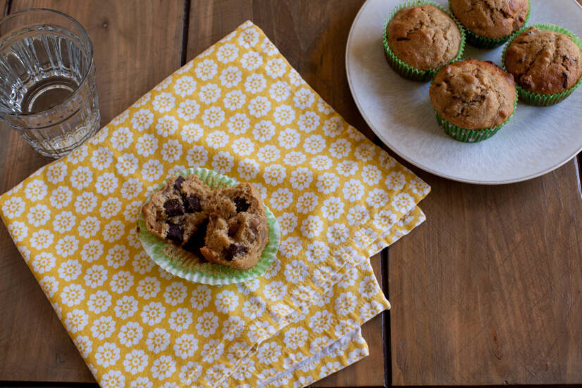 Oppskrift på sunne bananmuffins uten mel og laktose. Prøv den sammen med oss.